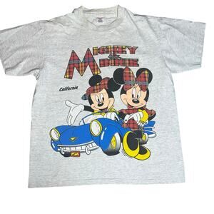 Vintage Disney's Mickey Minnie Mouse single stitch graphic Cali T shirt large
